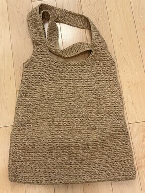 COS Woven Shoulder Bag in Tan